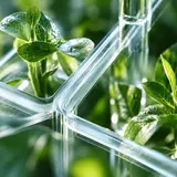 Young plants in a botanical research setting