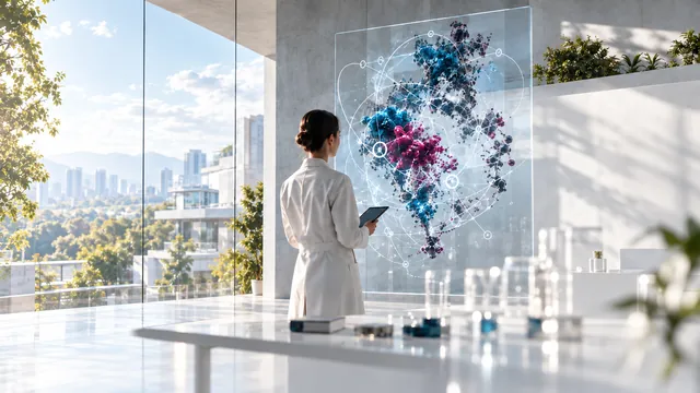 scientific research visualization in a laboratory